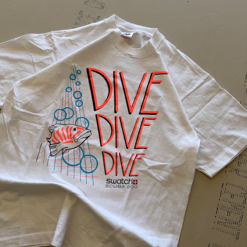 Vintage 90s Swatch Scuba 200 Promo‎ T-shirt